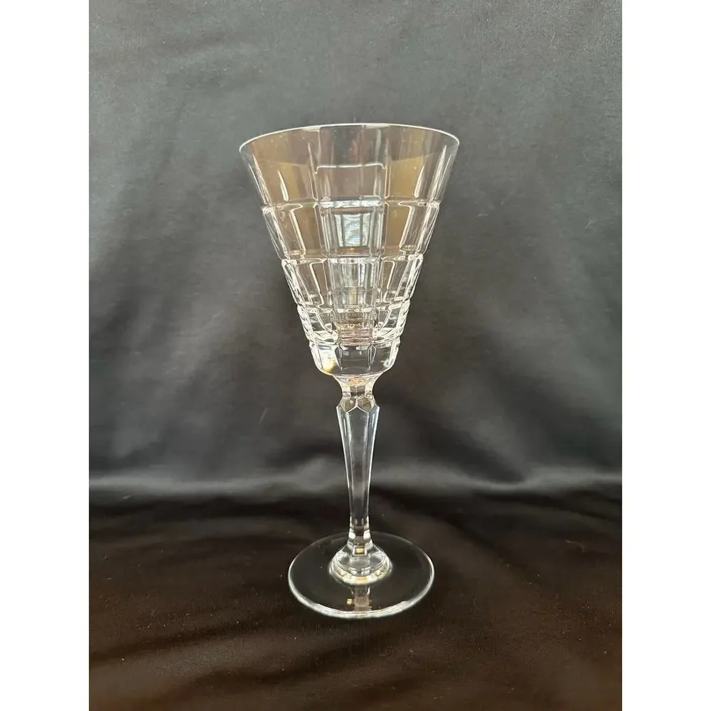 Faberge Crystal Champagne Flute Glass Etched Elegant Design